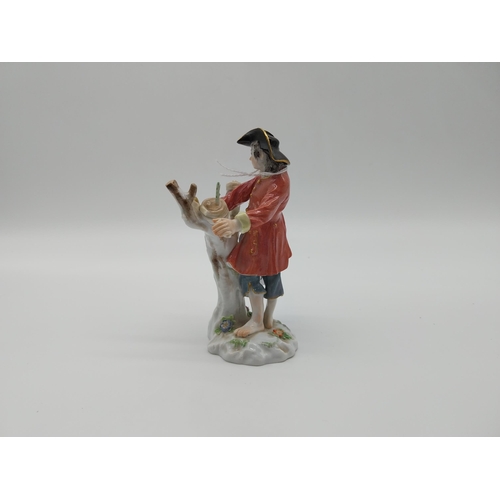 622 - 20th. C. Meissen Figure underglazed blue  crossed swords with dot with  No. 1722 and further number ... 