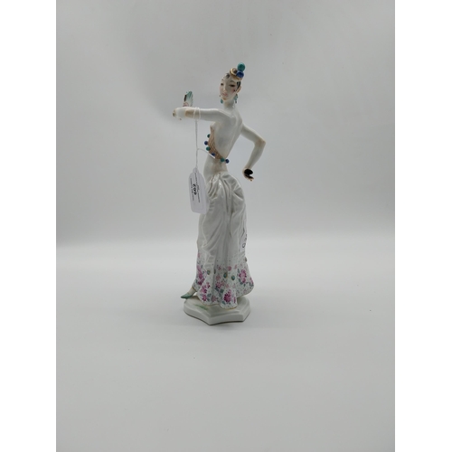 662 - 20th C. Meissen Figure -  �The Spanish Dancer� polychrome painted and ornamentally gilded, on a curv... 