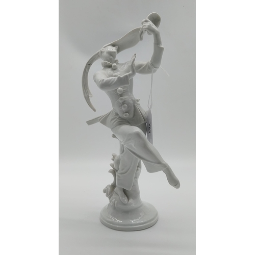 663 - 20th C. Meissen Figure. � �The Jester� on a round base with no. A1194 and another number 10.Undergla... 