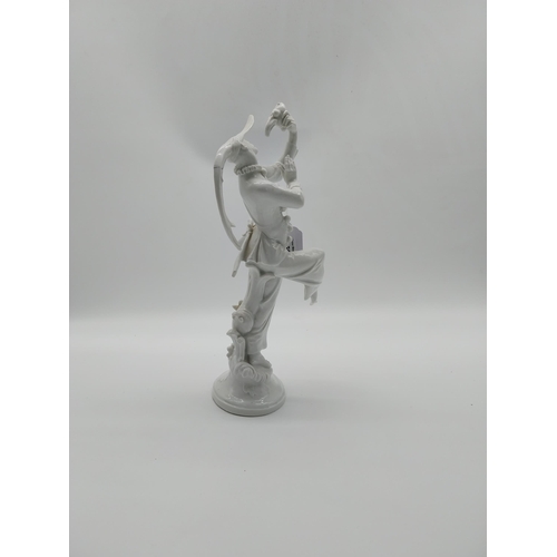 663 - 20th C. Meissen Figure. � �The Jester� on a round base with no. A1194 and another number 10.Undergla... 