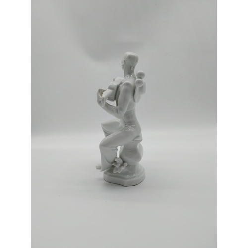 664 - 20th C. Meissen Figure. � �The Spanish Guitar Player� on a curved base with No. A1191 and another nu... 