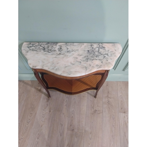 68 - Good quality French kingwood marble topped console table with ormolu mounts. {67 cm H x 80 cm W x 31... 