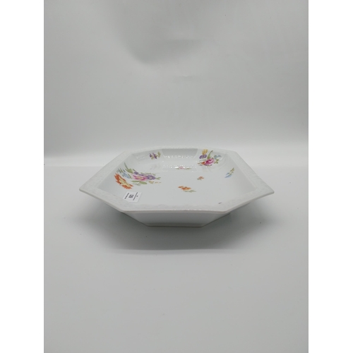 683 - Rosinthal Maria ceramic tray decorated with flowers. {23.5 cm H x 37 cm H}.