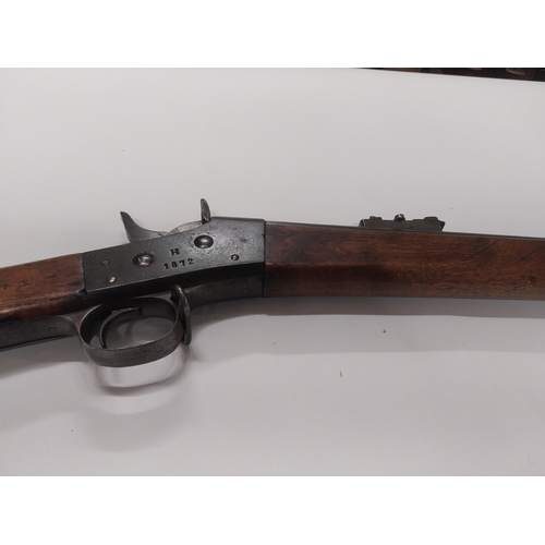 700A - 1872 percussion capped rifle. {137 cm L x 12 cm H}.