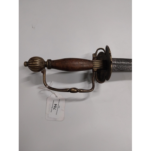 704 - 19th C. French Officer's sword {89 cm L x 10 cm W}.