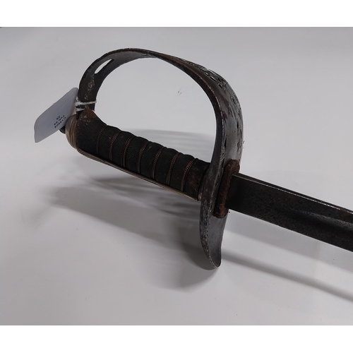 706 - George V Officer's sword with hilt. {95 cm L x 10 cm W}.