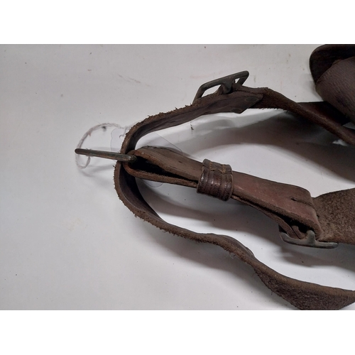 708A - WWI Leather Bandolier belt. {100 cm L x 9 cm H}.