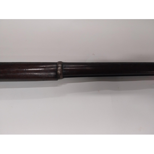 710A - 19th C. percussion capped rolling block rifle. {123 cm L x 13 cm H}.