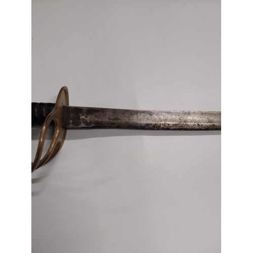 713 - WWI Officer�s sword with basket hilt. {106 cm L}.