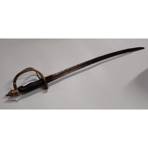 713 - WWI Officer�s sword with basket hilt. {106 cm L}.