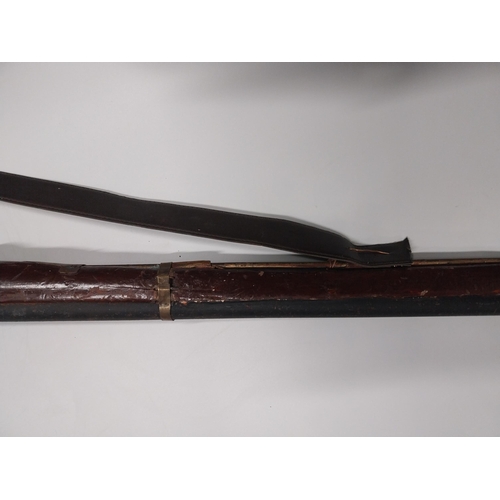 716 - 19th C. percussion capped rifle. {146 cm L}.