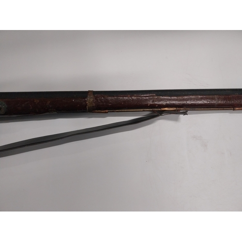 716 - 19th C. percussion capped rifle. {146 cm L}.