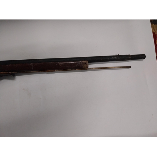 716 - 19th C. percussion capped rifle. {146 cm L}.