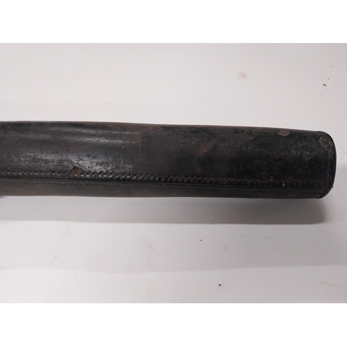 724A - RUC leather baton case. {45 cm H x 5 cm Dia.}.