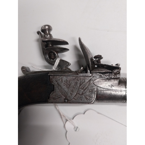 725 - 19th C. Flintlock pistol stamped Banbury. {14 cm L}.