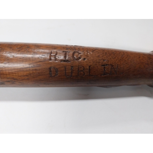 726A - RIC wooden baton stamped Dublin. {39 cm W  x 4 cm Dia.}.