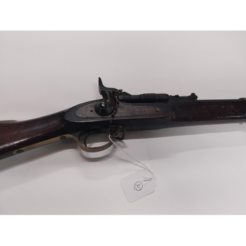 732 - 1864 Enfield Rifle with rolling block percussion cap rifle. {140 cm L}.