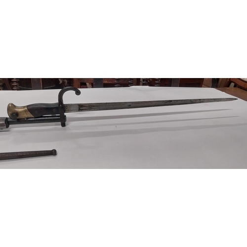 736 - 19th C. Volunteer Veterelli rifle stamped UVF and UPG with original bayonet. Overall length with bay... 