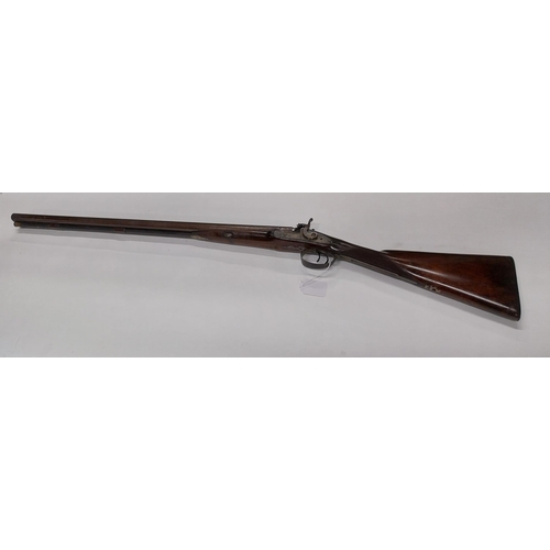 738 - 19th C. double  barrelled percussion capped shotgun stamped on barrel A Windsor with original ramrod... 