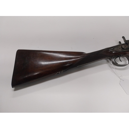 738 - 19th C. double  barrelled percussion capped shotgun stamped on barrel A Windsor with original ramrod... 