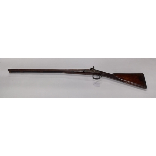 738 - 19th C. double  barrelled percussion capped shotgun stamped on barrel A Windsor with original ramrod... 