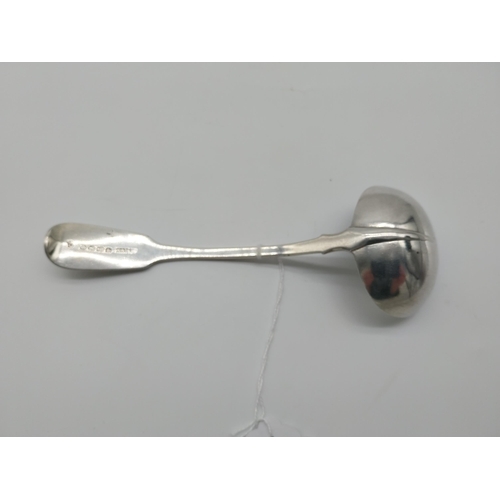 750 - Irish silver sauce ladle. Hallmarked in Dublin 1835. Maker: Christopher Cummins { junior} Wt:. 60grm... 