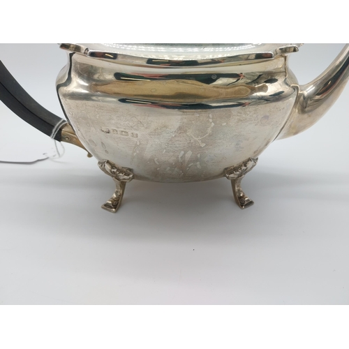 751 - English silver teapot and sugar bowl. Hallmarked in Birmingham 1922. Makers Mappin & Webb. Approx. t... 