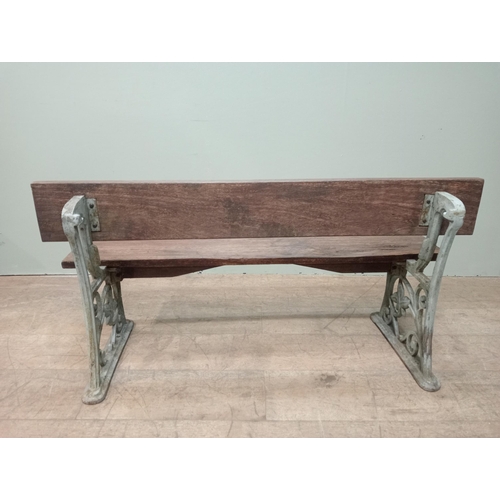 824 - Rare Victorian cast iron and wooden child's bench. {  }.  NOT AVAILABLE TO VIEW IN PERSON.