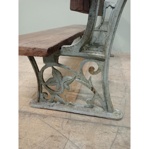 824 - Rare Victorian cast iron and wooden child's bench. {  }.  NOT AVAILABLE TO VIEW IN PERSON.