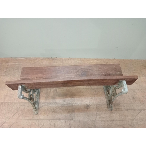 824 - Rare Victorian cast iron and wooden child's bench. {  }.  NOT AVAILABLE TO VIEW IN PERSON.