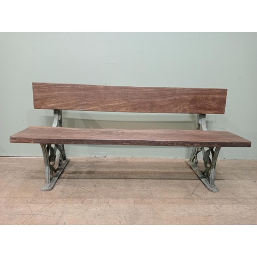 824 - Rare Victorian cast iron and wooden child's bench. {  }.  NOT AVAILABLE TO VIEW IN PERSON.