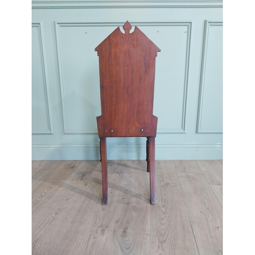 85 - 19th C. Mahogany carved hall chair. {95 cm H X 40 cm W x 30 cm D}.