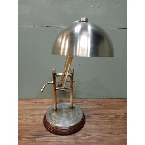 87 - Brass angle poise table desk lamp { H 61cm x W 40cm x D 25cm}.  NOT AVAILABLE TO VIEW IN PERSON