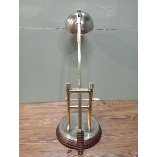 87 - Brass angle poise table desk lamp { H 61cm x W 40cm x D 25cm}.  NOT AVAILABLE TO VIEW IN PERSON