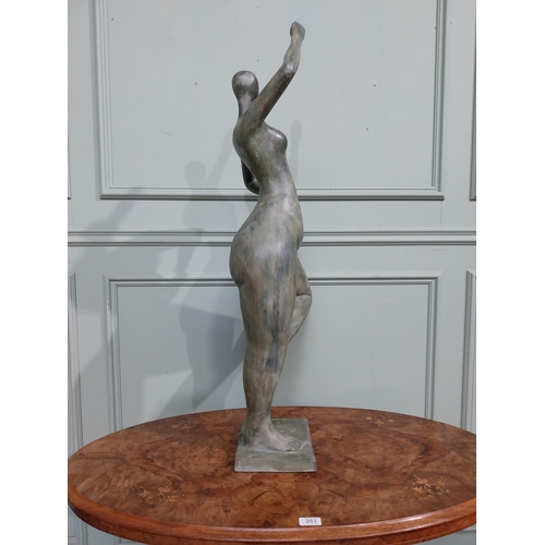 98 - Good quality contemporary bronze sculpture The Curvy Dancer {95 cm H x 18 cm W x 22 cm D}.