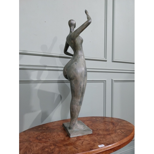 98 - Good quality contemporary bronze sculpture The Curvy Dancer {95 cm H x 18 cm W x 22 cm D}.