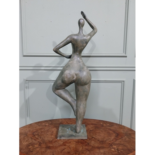 98 - Good quality contemporary bronze sculpture The Curvy Dancer {95 cm H x 18 cm W x 22 cm D}.