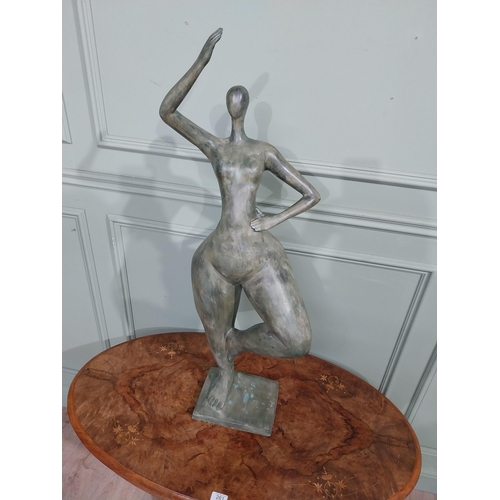 98 - Good quality contemporary bronze sculpture The Curvy Dancer {95 cm H x 18 cm W x 22 cm D}.