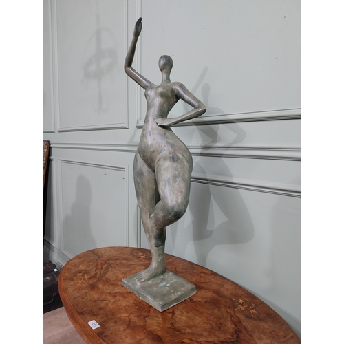 98 - Good quality contemporary bronze sculpture The Curvy Dancer {95 cm H x 18 cm W x 22 cm D}.