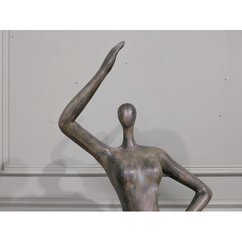 98 - Good quality contemporary bronze sculpture The Curvy Dancer {95 cm H x 18 cm W x 22 cm D}.