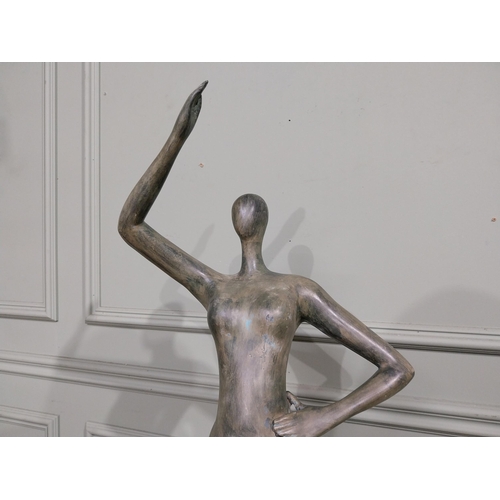 98 - Good quality contemporary bronze sculpture The Curvy Dancer {95 cm H x 18 cm W x 22 cm D}.