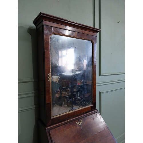 500A - George III Walnut bureau bookcase {182cm H x 43cm W x 61cm D}