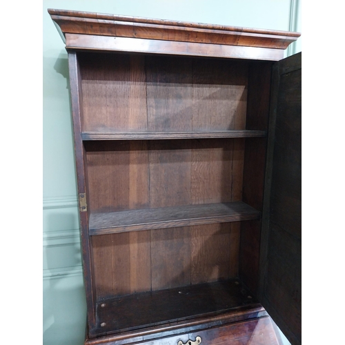 500A - George III Walnut bureau bookcase {182cm H x 43cm W x 61cm D}