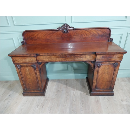 695A - 19th C. Mahogany pedestal sideboard {135cm H x 133cm W x 57cm D}