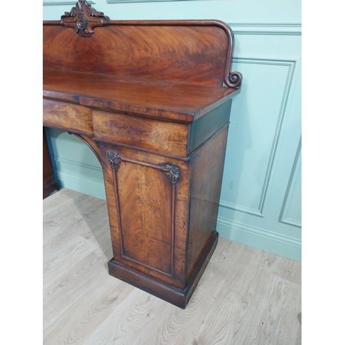 695A - 19th C. Mahogany pedestal sideboard {135cm H x 133cm W x 57cm D}