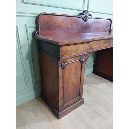 695A - 19th C. Mahogany pedestal sideboard {135cm H x 133cm W x 57cm D}