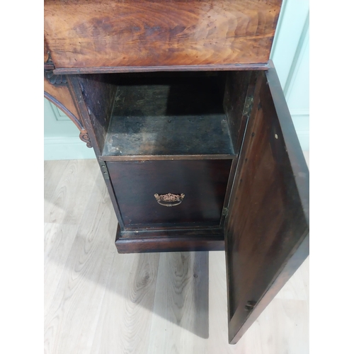 695A - 19th C. Mahogany pedestal sideboard {135cm H x 133cm W x 57cm D}