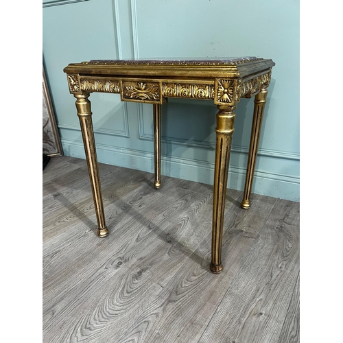 40a - French giltwood lamp table with marble top {71cm H x 59cm W x 54cm D}