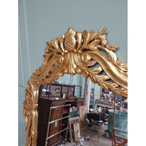 310a - Decorative giltwood wall mirror in the Victorian style. { 170cm H X 100cm W }.