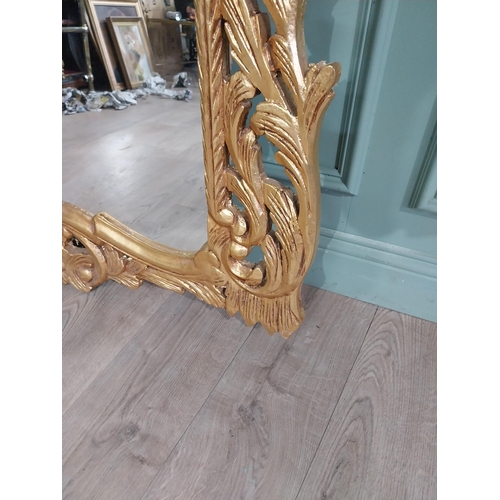 310a - Decorative giltwood wall mirror in the Victorian style. { 170cm H X 100cm W }.